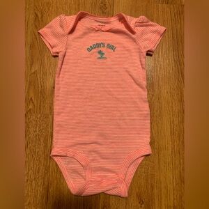 Carter's Pink Striped 'Daddy's Girl' Onesie